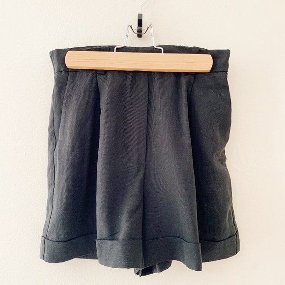 Frank & Oak Pants - Frank and Oak Tencel Shorts, Black, 00